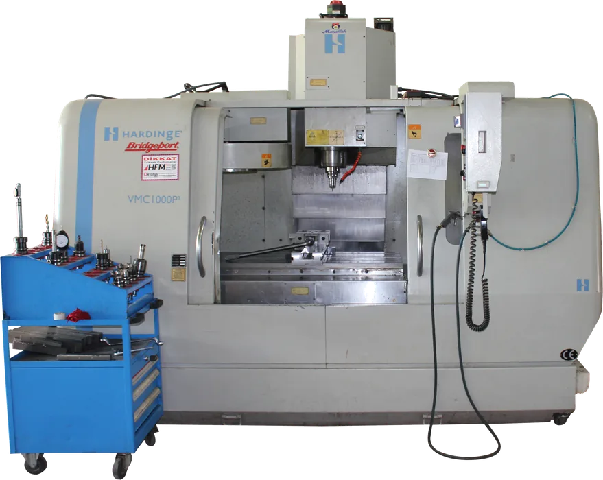 Şira Plastik atölyesindeki Hardinge VMC 1000P³ CNC dik işleme merkezi